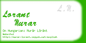 lorant murar business card